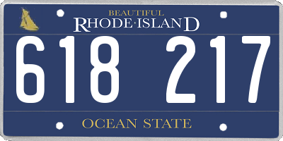 RI license plate 618217