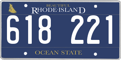 RI license plate 618221