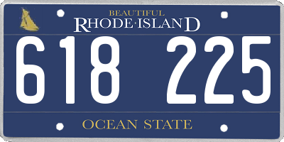 RI license plate 618225