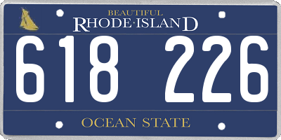 RI license plate 618226
