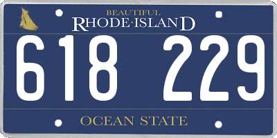 RI license plate 618229