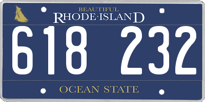 RI license plate 618232