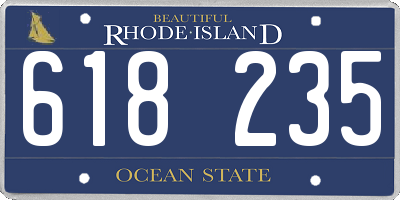 RI license plate 618235