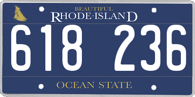 RI license plate 618236