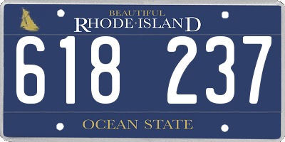 RI license plate 618237