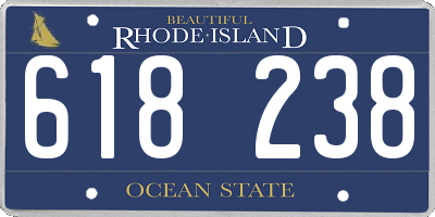RI license plate 618238