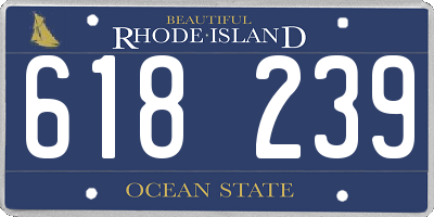 RI license plate 618239