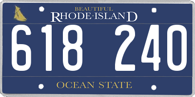 RI license plate 618240