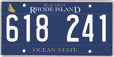 RI license plate 618241