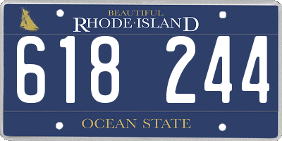 RI license plate 618244