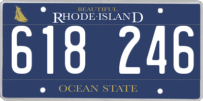 RI license plate 618246