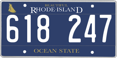 RI license plate 618247