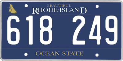 RI license plate 618249