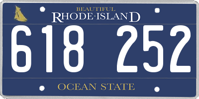 RI license plate 618252
