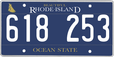 RI license plate 618253