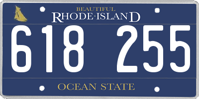RI license plate 618255
