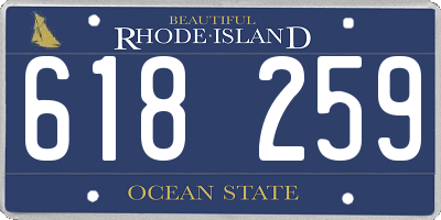 RI license plate 618259