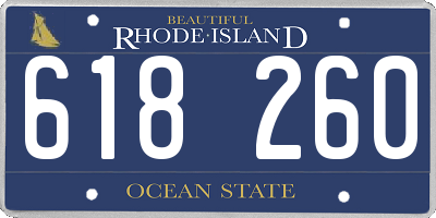 RI license plate 618260