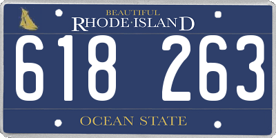 RI license plate 618263