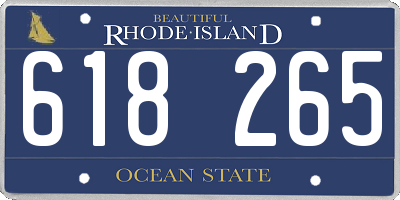 RI license plate 618265