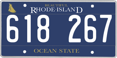 RI license plate 618267