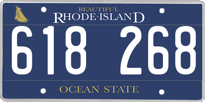 RI license plate 618268