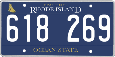 RI license plate 618269