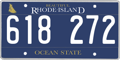 RI license plate 618272