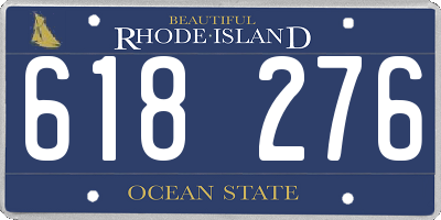 RI license plate 618276