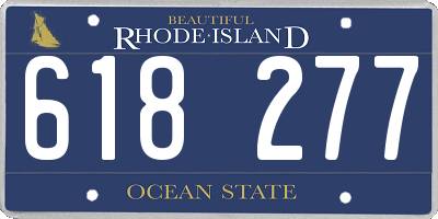 RI license plate 618277