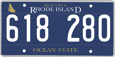 RI license plate 618280