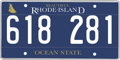 RI license plate 618281