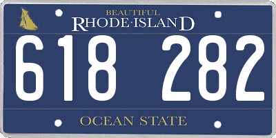 RI license plate 618282
