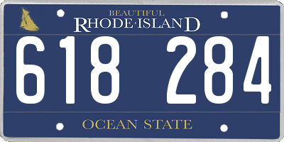 RI license plate 618284