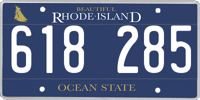 RI license plate 618285
