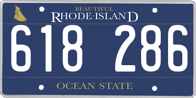 RI license plate 618286