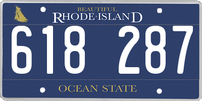 RI license plate 618287