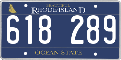 RI license plate 618289