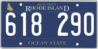RI license plate 618290