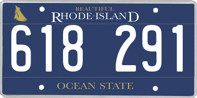 RI license plate 618291