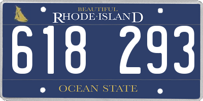 RI license plate 618293