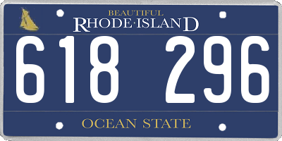 RI license plate 618296