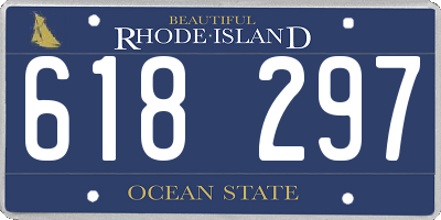 RI license plate 618297