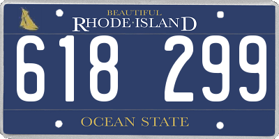 RI license plate 618299
