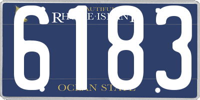 RI license plate 6183