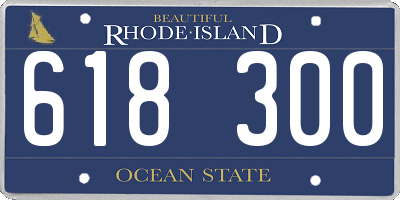 RI license plate 618300