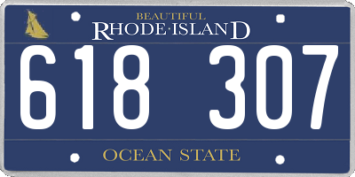 RI license plate 618307