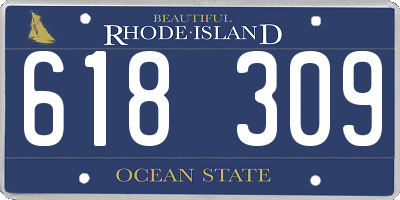 RI license plate 618309