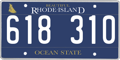 RI license plate 618310