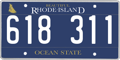 RI license plate 618311